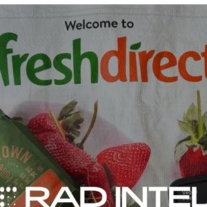 A close up image of a FreshDirect bag