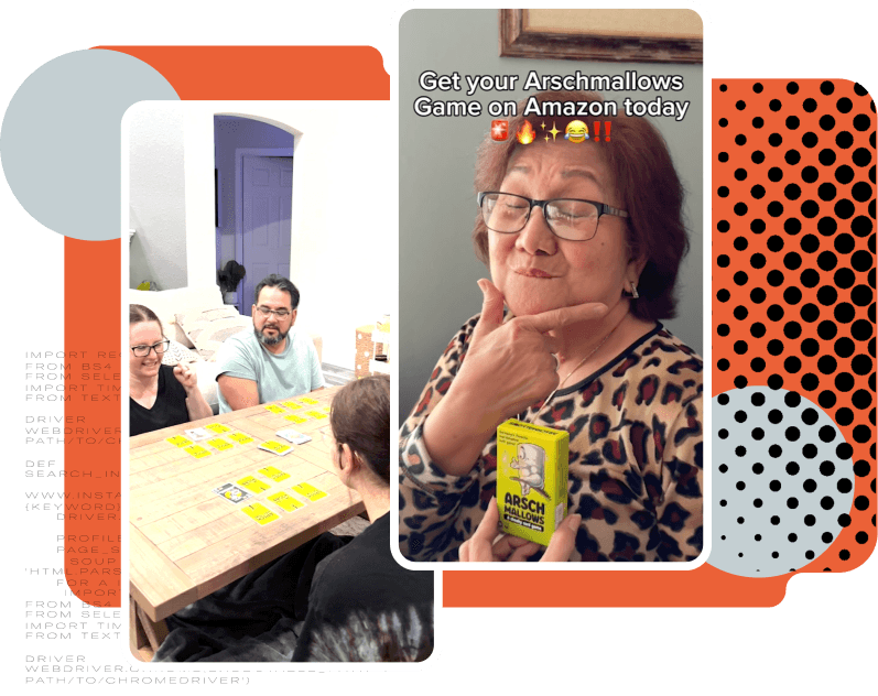 Two groups of people playing Arshmellows