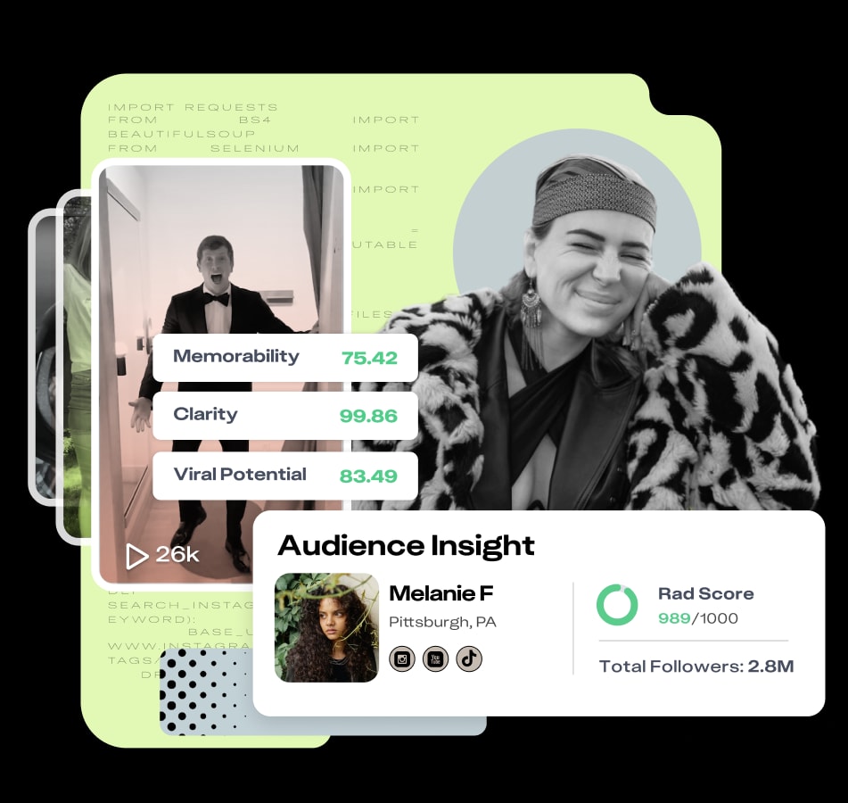 A representation of the audience insight dashboard