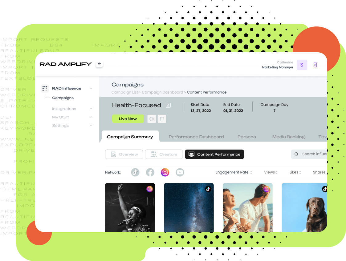 A screenshot of the Content Optimizer dashboard