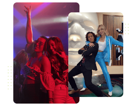 Screenshots of influencer videos