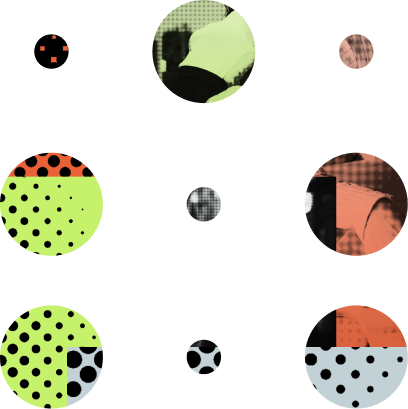 A collection of dots aligned in an uppercase a