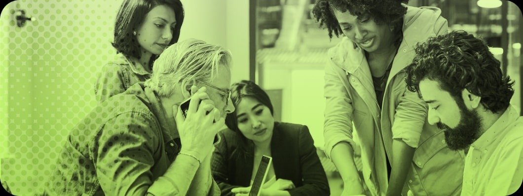 Group of people around a table