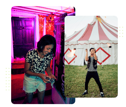 Screenshots of influencer videos