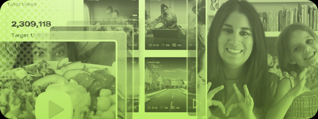 Screenshots of different social media images