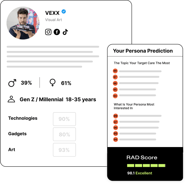 Screenshot of the Vexx Rad dashboard